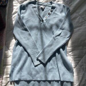 Sonoma Goods for Life Women's Blue Sweater Button Detail Size Small